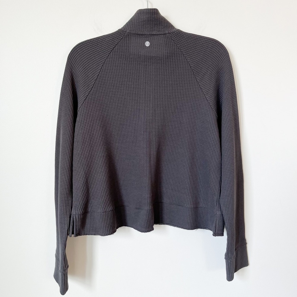Z by Zella Reset 1/2 Zip Waffle Knit‎ Pullover Womens Medium Gray - Picture 8 of 10